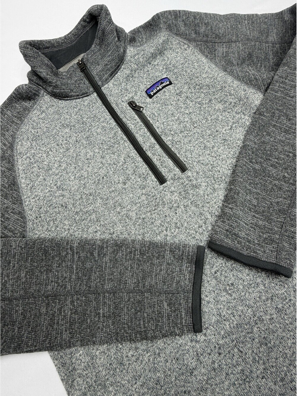 Patagonia Better Sweater Mens Medium 1/4 Zip Pullover Gray Fleece Jacket 25527